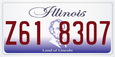 IL license plate Z618307