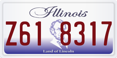 IL license plate Z618317