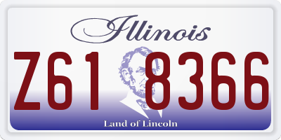 IL license plate Z618366