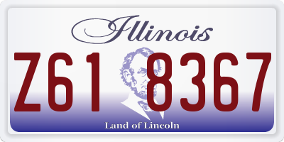 IL license plate Z618367