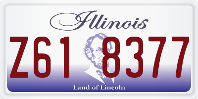 IL license plate Z618377