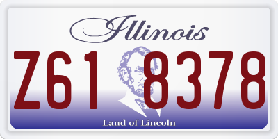 IL license plate Z618378