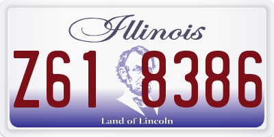 IL license plate Z618386