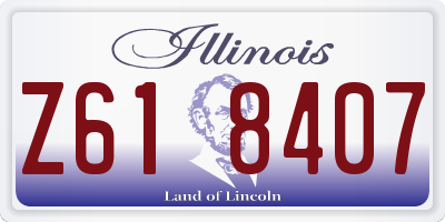 IL license plate Z618407