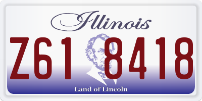 IL license plate Z618418