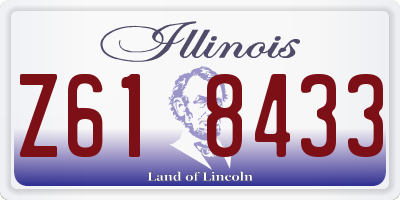 IL license plate Z618433