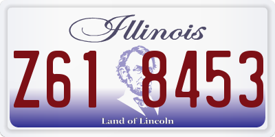 IL license plate Z618453