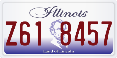 IL license plate Z618457