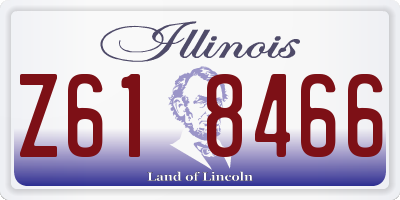 IL license plate Z618466