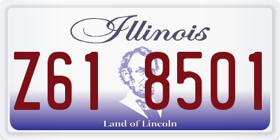 IL license plate Z618501