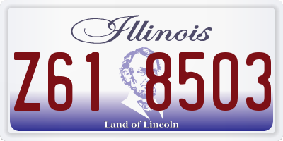 IL license plate Z618503