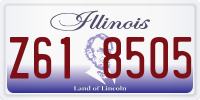 IL license plate Z618505