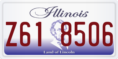 IL license plate Z618506
