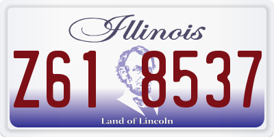 IL license plate Z618537