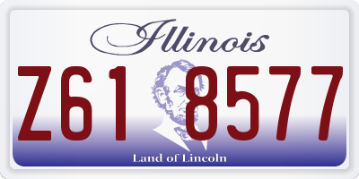 IL license plate Z618577