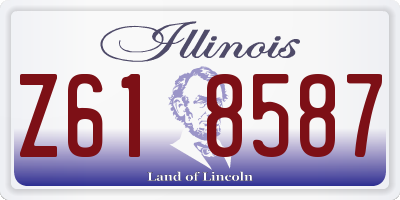 IL license plate Z618587