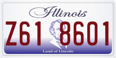 IL license plate Z618601