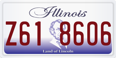 IL license plate Z618606