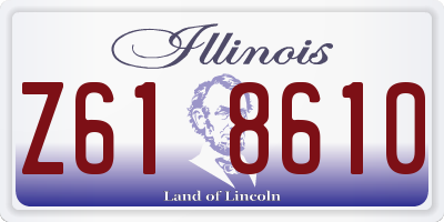 IL license plate Z618610