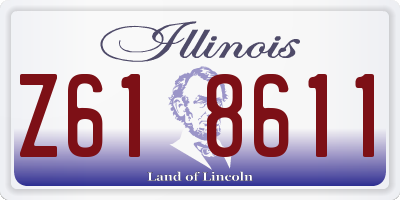 IL license plate Z618611
