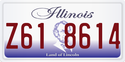 IL license plate Z618614
