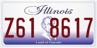 IL license plate Z618617