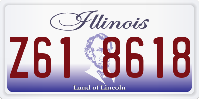 IL license plate Z618618