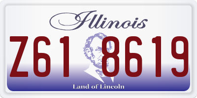IL license plate Z618619