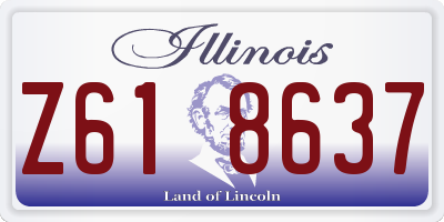 IL license plate Z618637