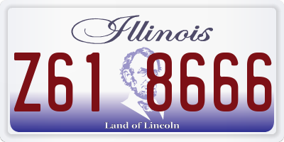 IL license plate Z618666