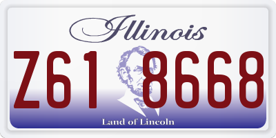 IL license plate Z618668