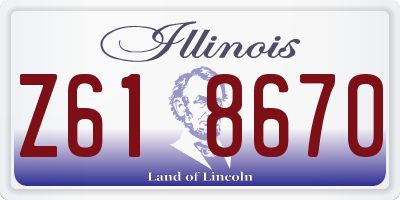 IL license plate Z618670