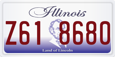 IL license plate Z618680