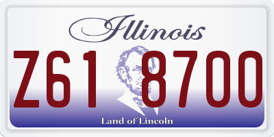IL license plate Z618700