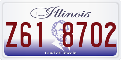 IL license plate Z618702