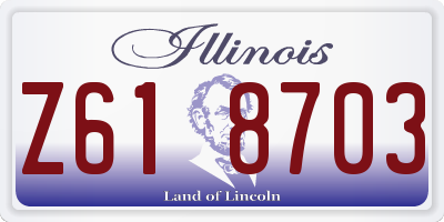 IL license plate Z618703