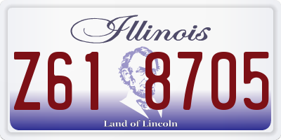 IL license plate Z618705