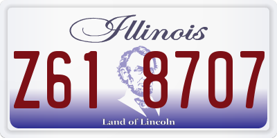 IL license plate Z618707