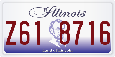 IL license plate Z618716