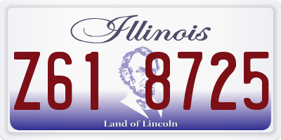 IL license plate Z618725