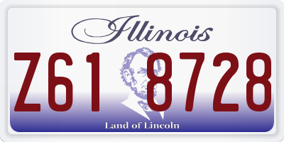 IL license plate Z618728