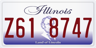 IL license plate Z618747