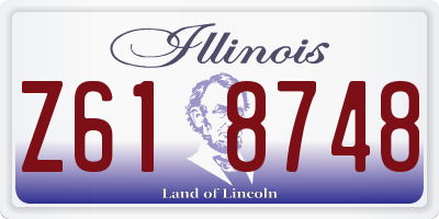 IL license plate Z618748