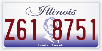 IL license plate Z618751