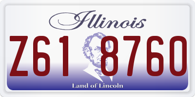 IL license plate Z618760