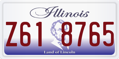 IL license plate Z618765