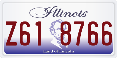 IL license plate Z618766