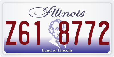IL license plate Z618772