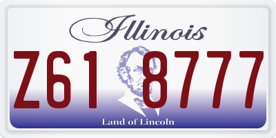 IL license plate Z618777