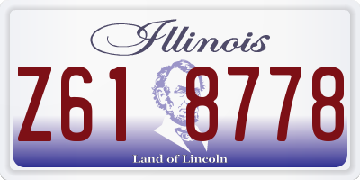 IL license plate Z618778